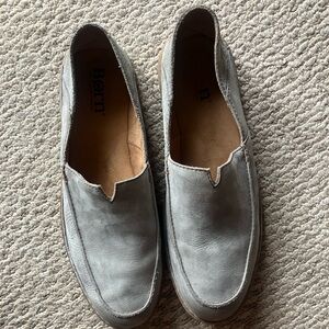Born Men's Gray Leather Slip-On Loafers